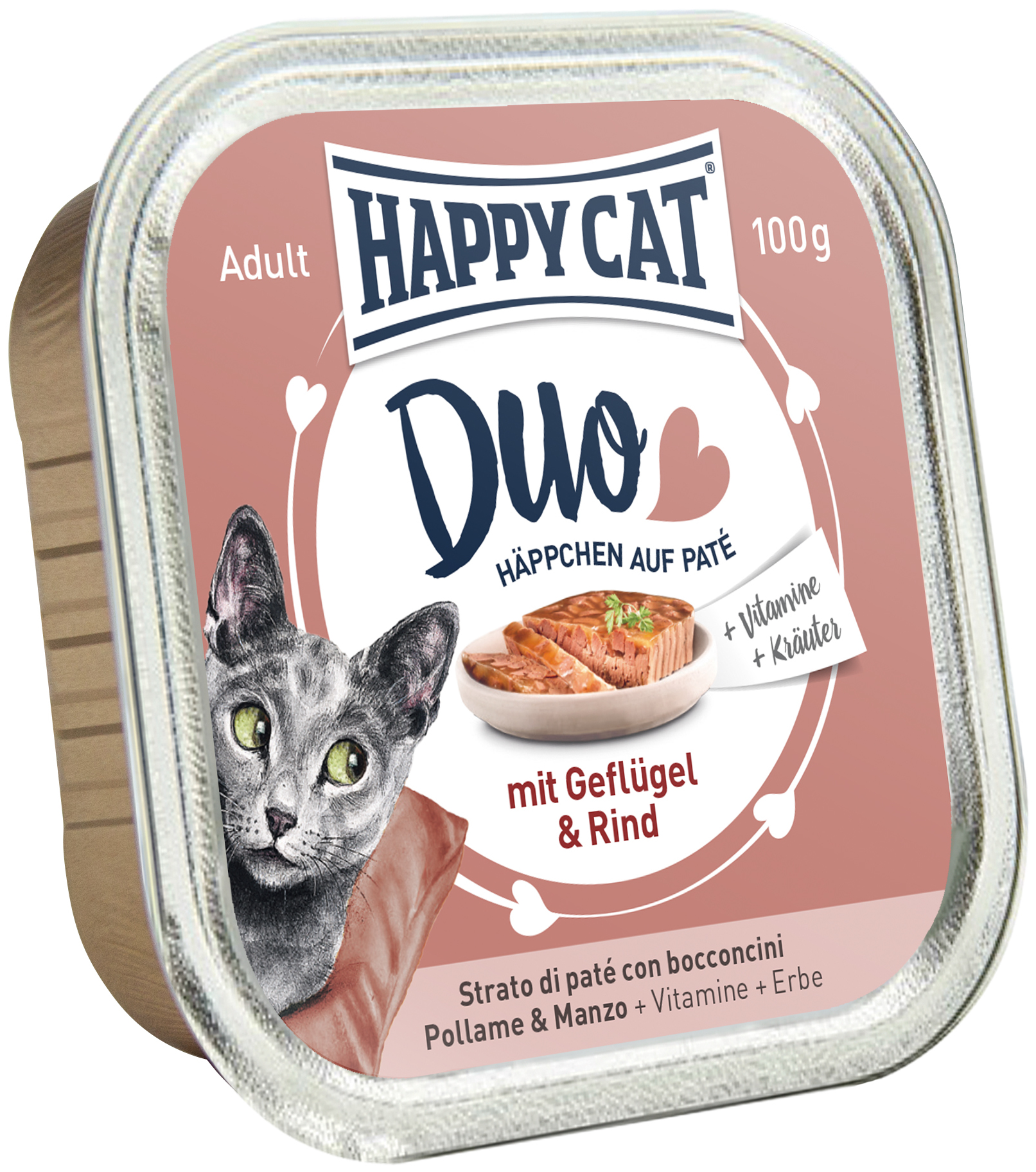 Happy Cat Comida Humeda Happy Cat Duo Menu Ave de Corral y Ternera