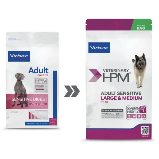 HPM Virbac Veterinary Sensitive Digest, Sensibilidade Digestiva em Cães Médios e Grandes HPM Virbac Veterinary Sensitive Digest, Sensibilidade Digestiva em Cães Médios e Grandes