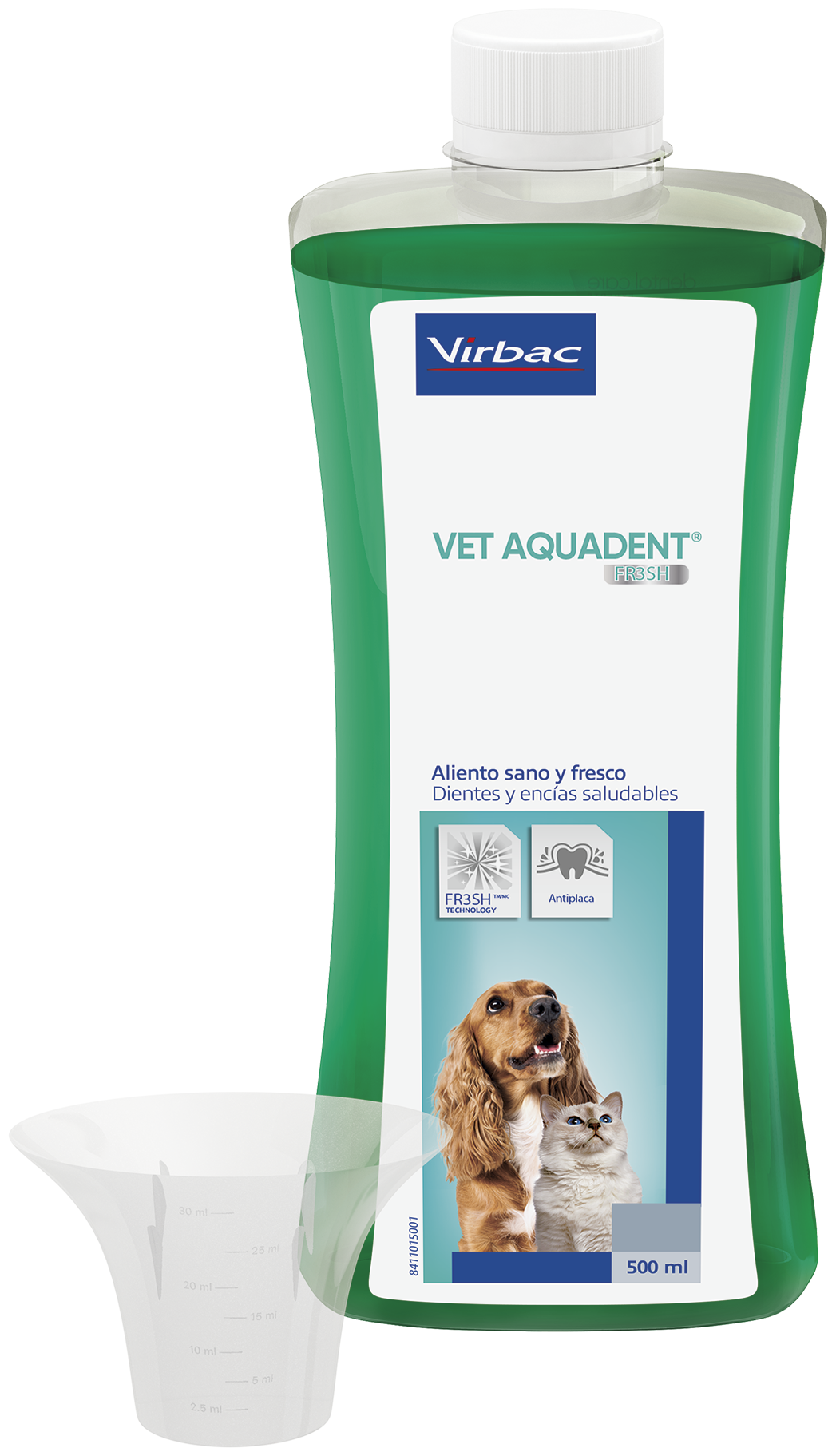 Virbac Vet Aquadent Líquido para la Higiene Dental en Perros y Gatos