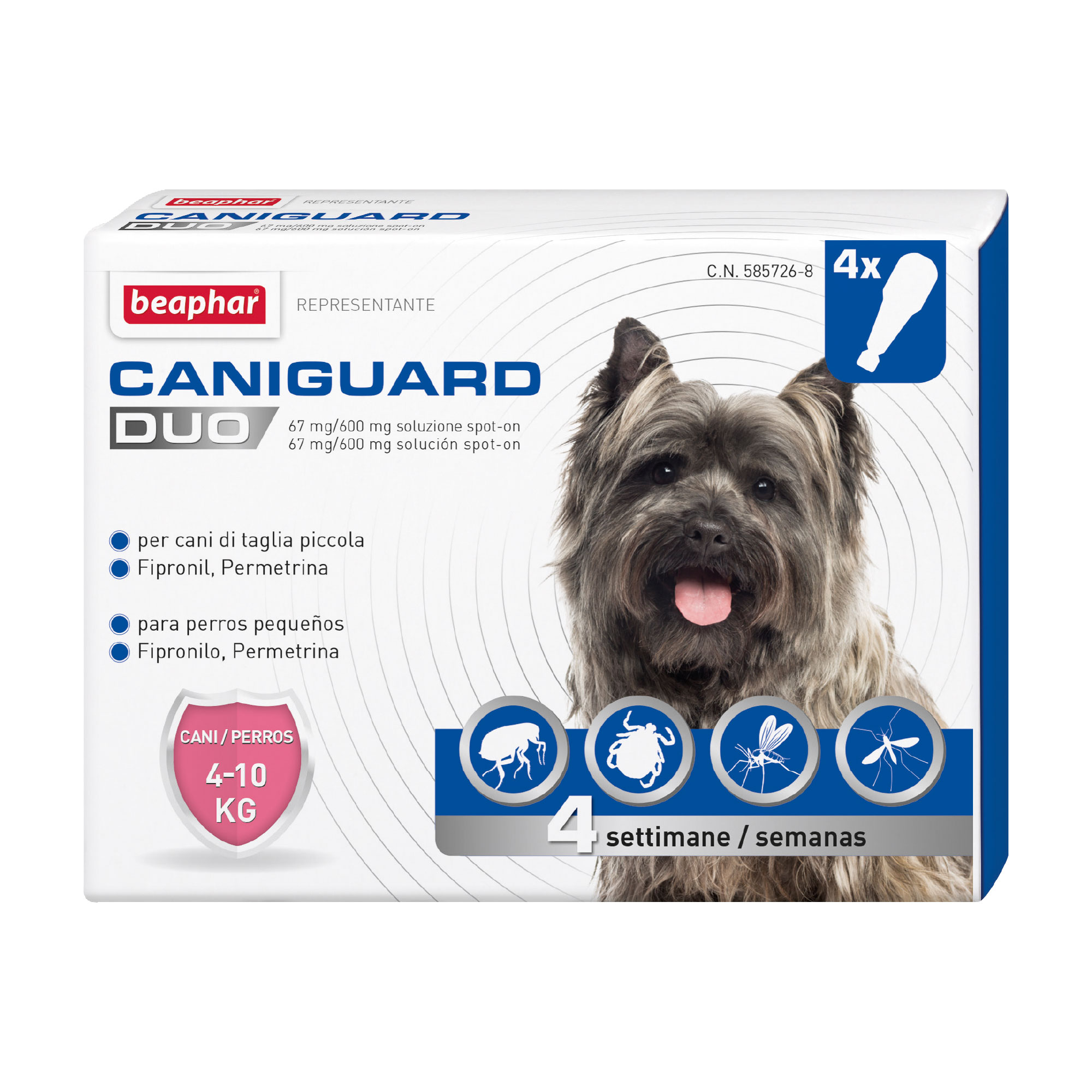 Miscota Beaphar Pipette Caniguard Duo per Cani da 4-10 Kg