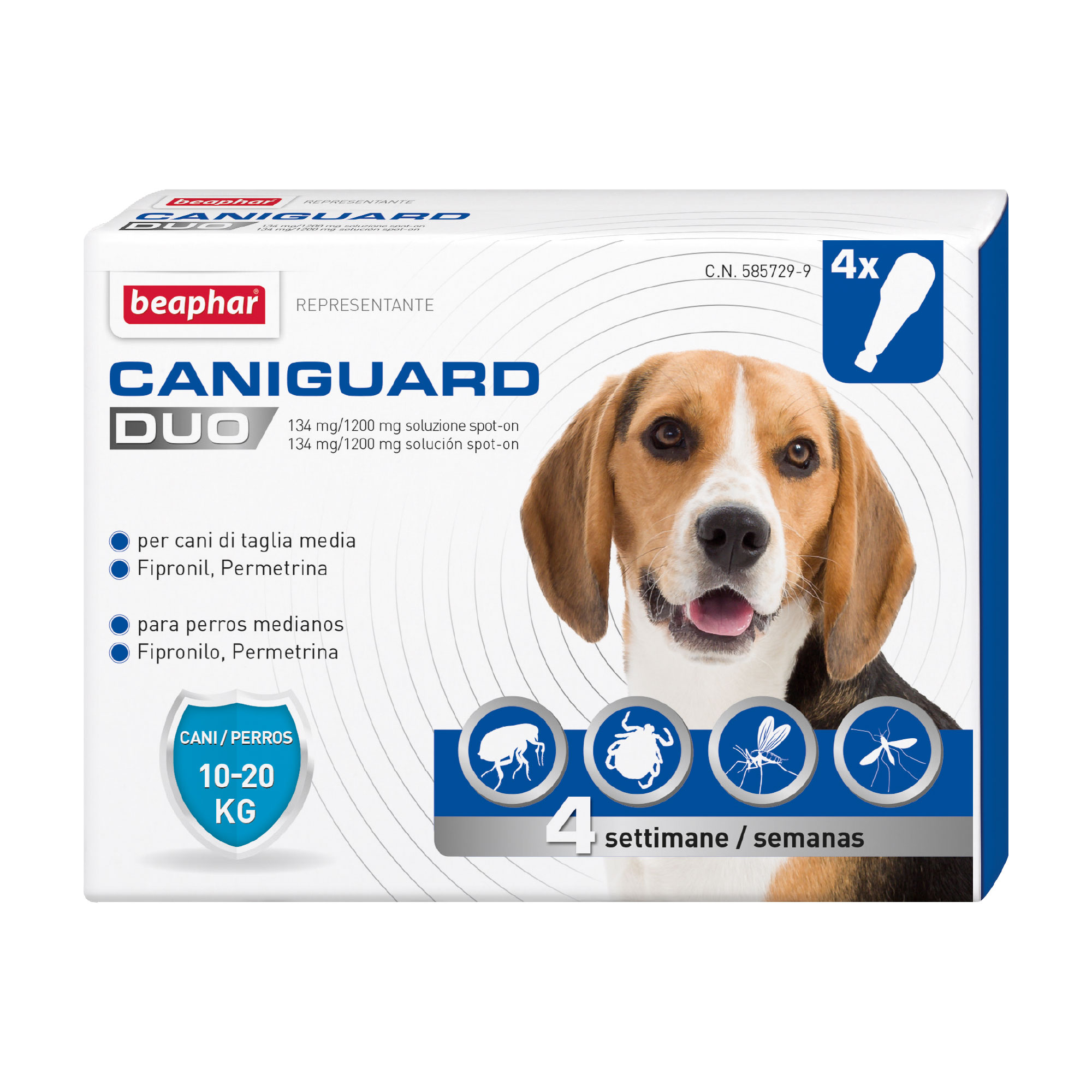 Miscota Beaphar Pipette Caniguard Duo per Cani da 10-20 Kg