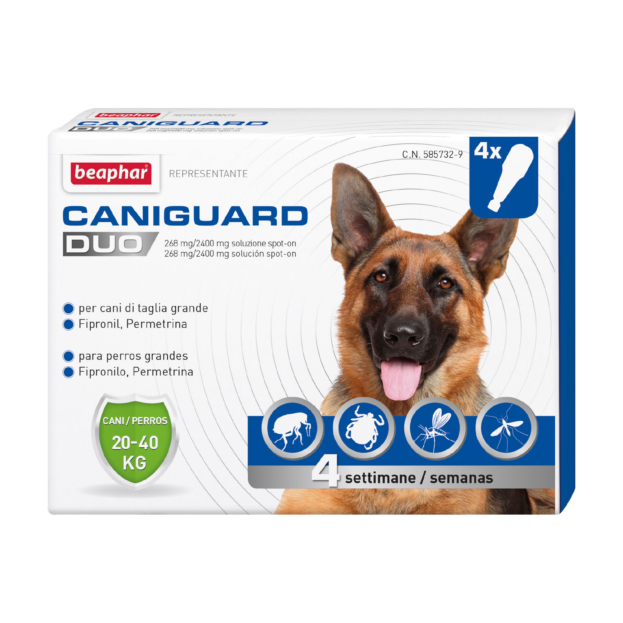 Miscota Beaphar Pipette Caniguard Duo per Cani da 20-40 Kg