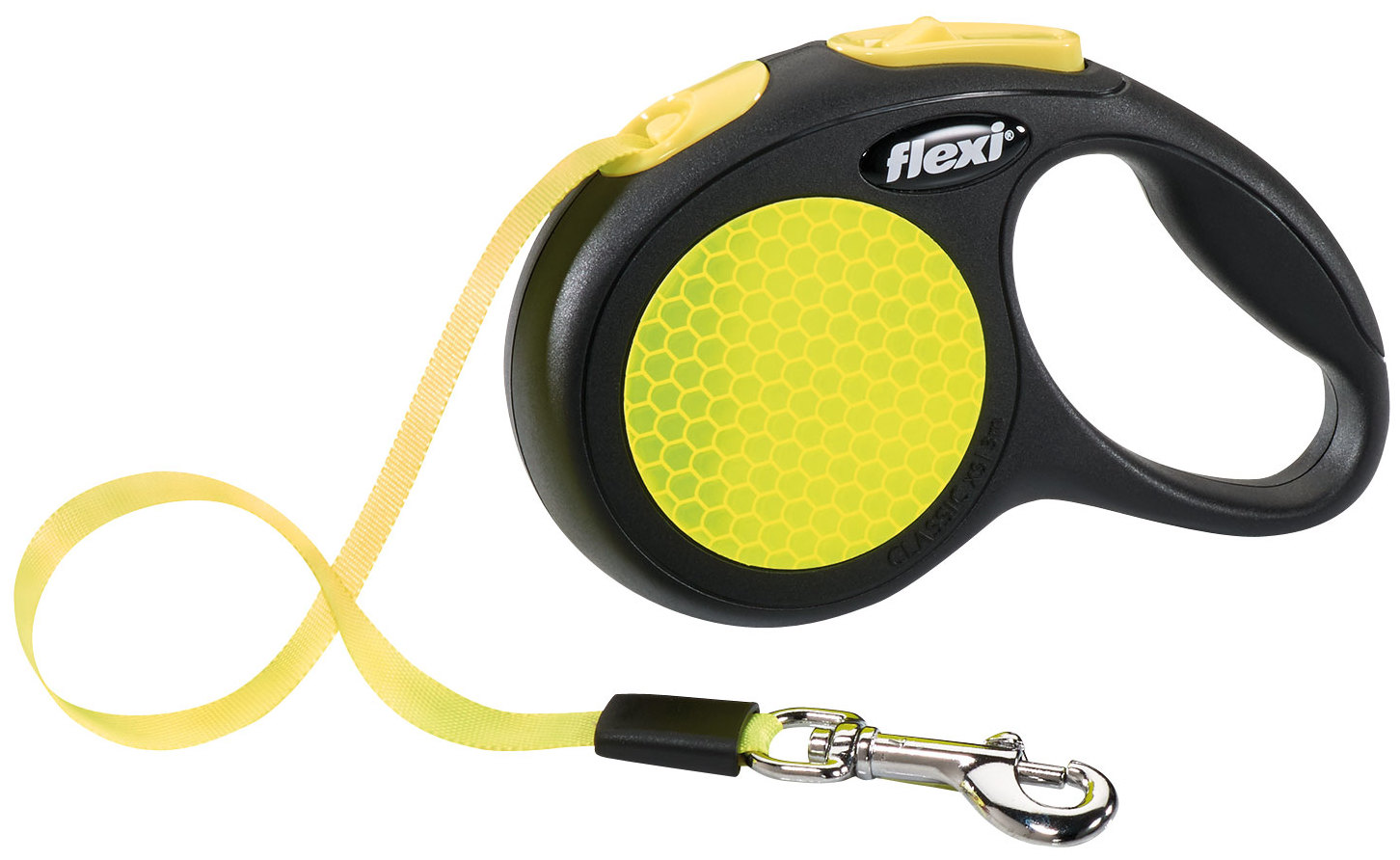 Miscota Flexi Guinzaglio giallo neon riflettente classico