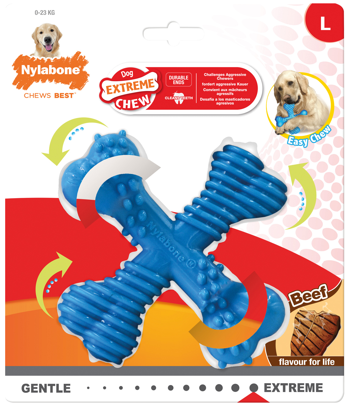 Miscota Nylabone Juguete Masticable Dura Chew Extreme para Perros