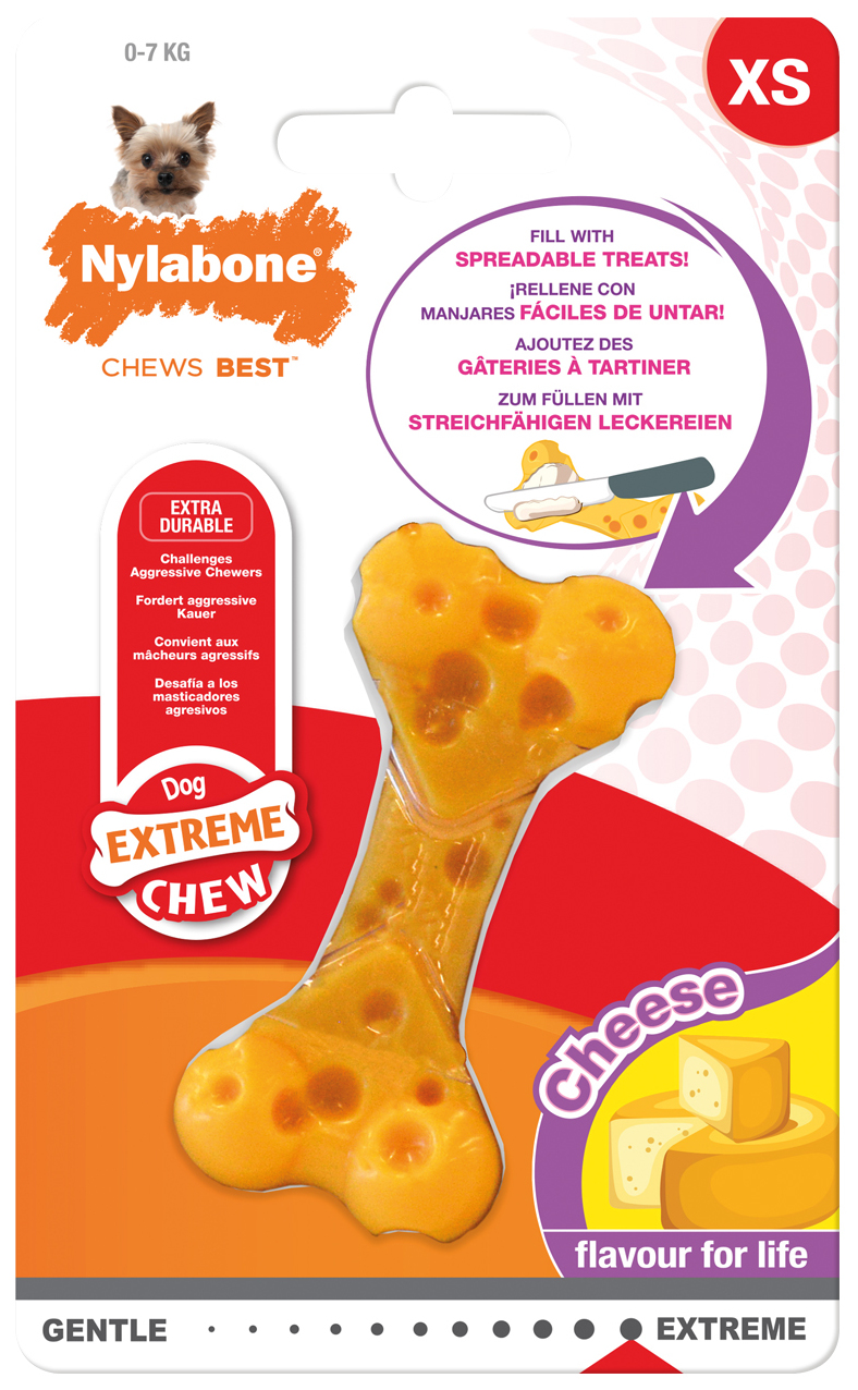Nylabone Dura Chew Cheese Bone para Perros Miscota España