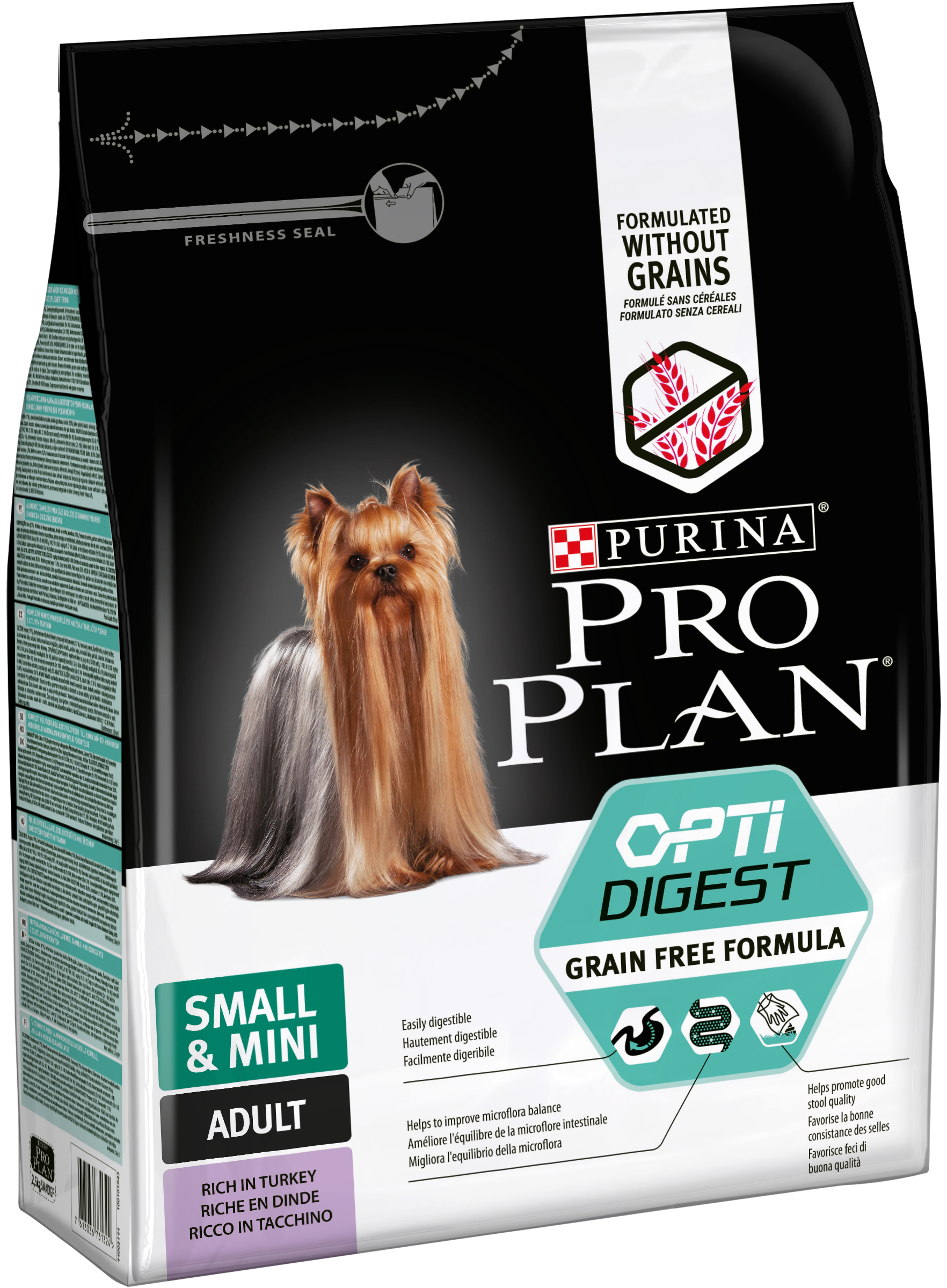 Pro Plan Optidigest Grain Free Adulte Turquie Small/Mini - Miscota France