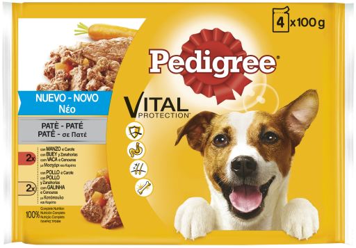 Pedigree Multipack Comida H&uacute;meda de Pollo y Buey para Perros Adultos