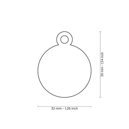 My Family Mf51728 Mfb17 Carta D'Identit&agrave; Circolare Tag Bronzo Dor Basic Gold