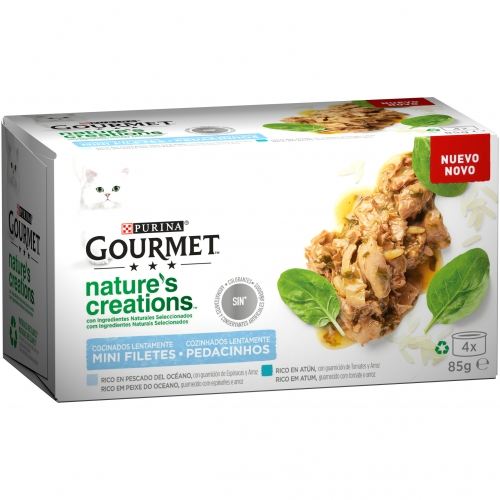 Gourmet Nature's Creations Mini Filetes rico en pescado del oceano y at&uacute;n