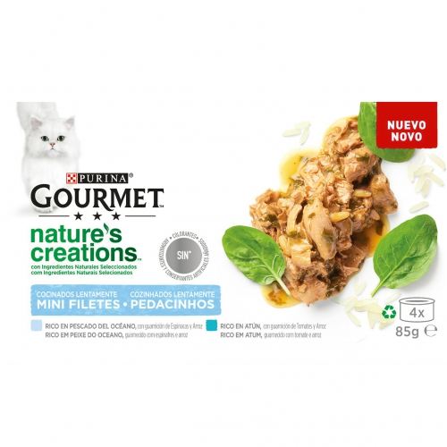 Gourmet Nature's Creations Mini Filetes rico en pescado del oceano y at&uacute;n