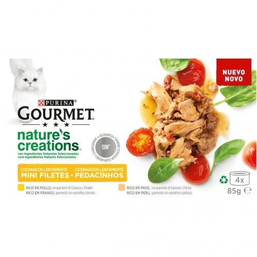 Gourmet Nature's Creations Mini Filetes rico en pollo y pavo