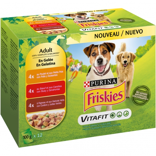 Miscota Purina Friskies Adulto Con Pollo Agnello E Manzo In Gelatina X12