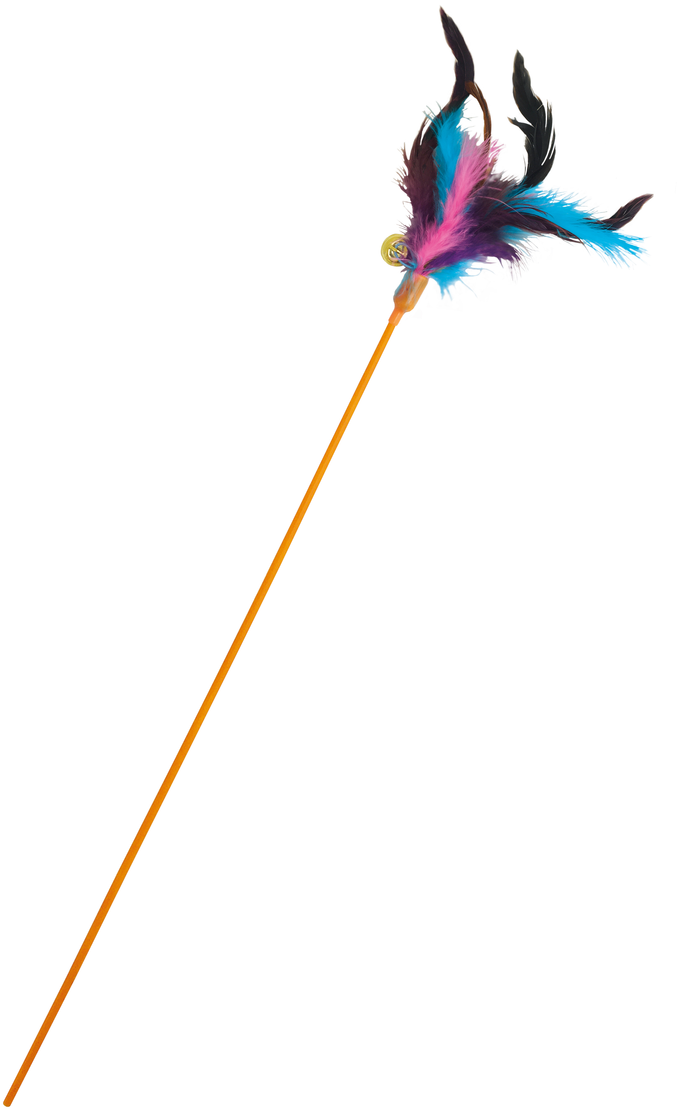 Caña Para Gatos Con Ratón De Plumas - Juguete Interactivo Natural Y Ecológico
