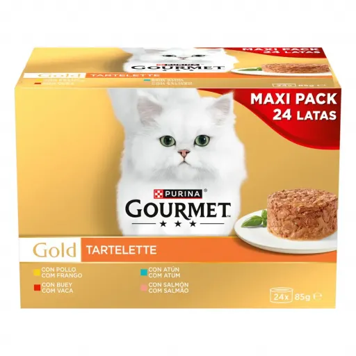Gourmet Wet Food Multipack GOURMET Gold Tartelette with Beef, Chicken, Salmon & Tuna for Cats Gourmet Wet Food Multipack GOURMET Gold Tartelette with Beef, Chicken, Salmon & Tuna for Cats