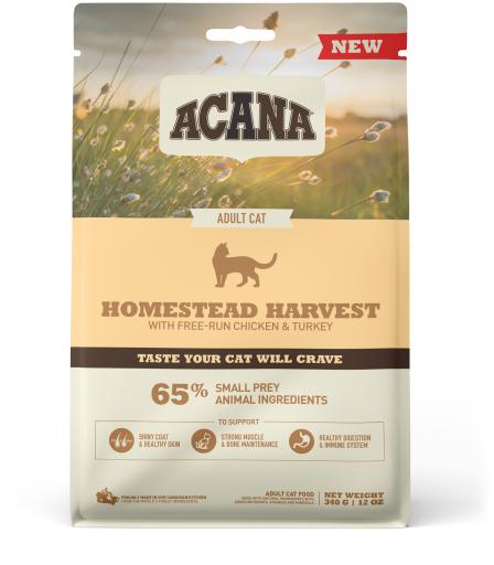 187819 064992714345 acana cat homestead harvest front 340g 0 g