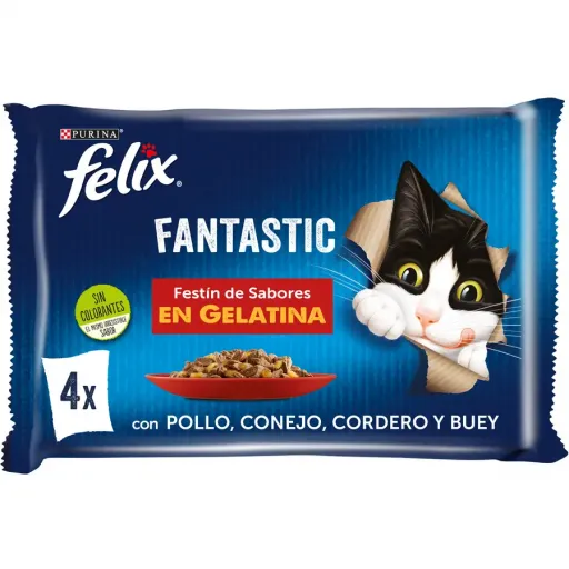 Purina Felix Multipack Fantastic Festin de viande en gelée Purina Felix Multipack Fantastic Festin de viande en gelée