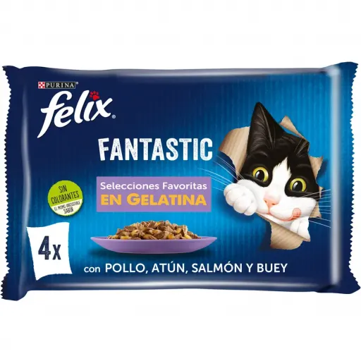 Purina Felix Multipack Fantastic Sélection Les favoris en gélatine Purina Felix Multipack Fantastic Sélection Les favoris en gélatine