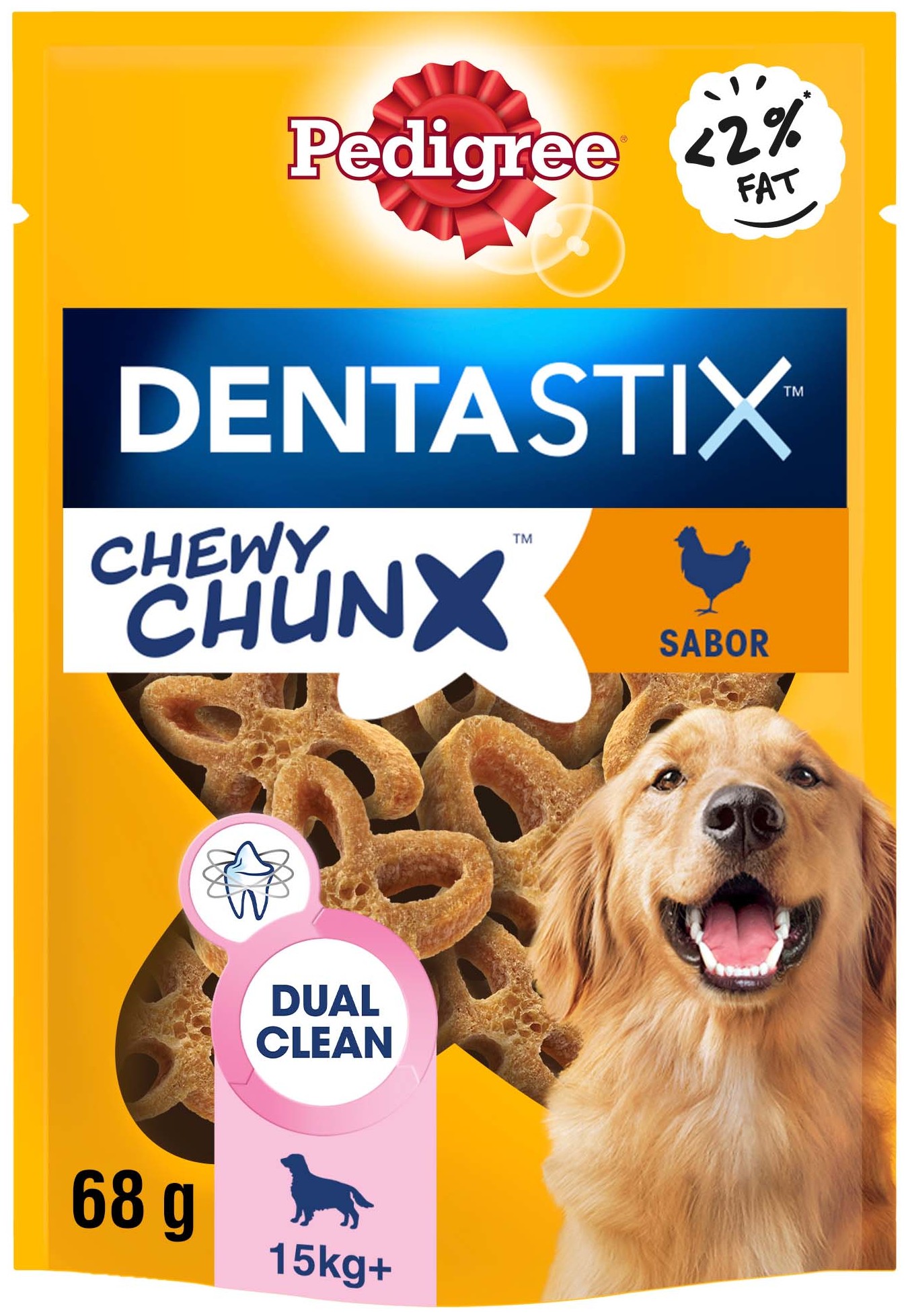 Miscota Pedigree Dentastix Chewy Chunx snack dentale cani media e grande taglia pollo