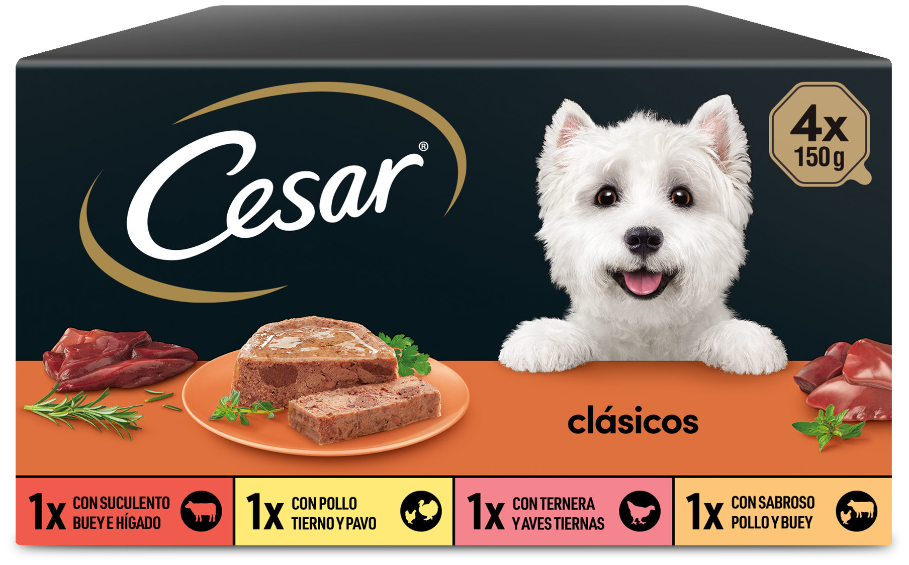 Miscota Cesar Cibo umido per cani Multipack Selezione di classici in patè