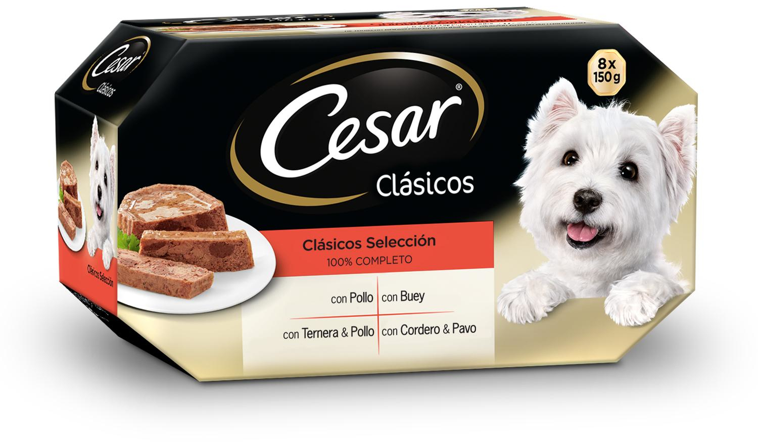 Cesar Nourriture humide pour chiens Sélection multiple de classiques en pâté Miscota France