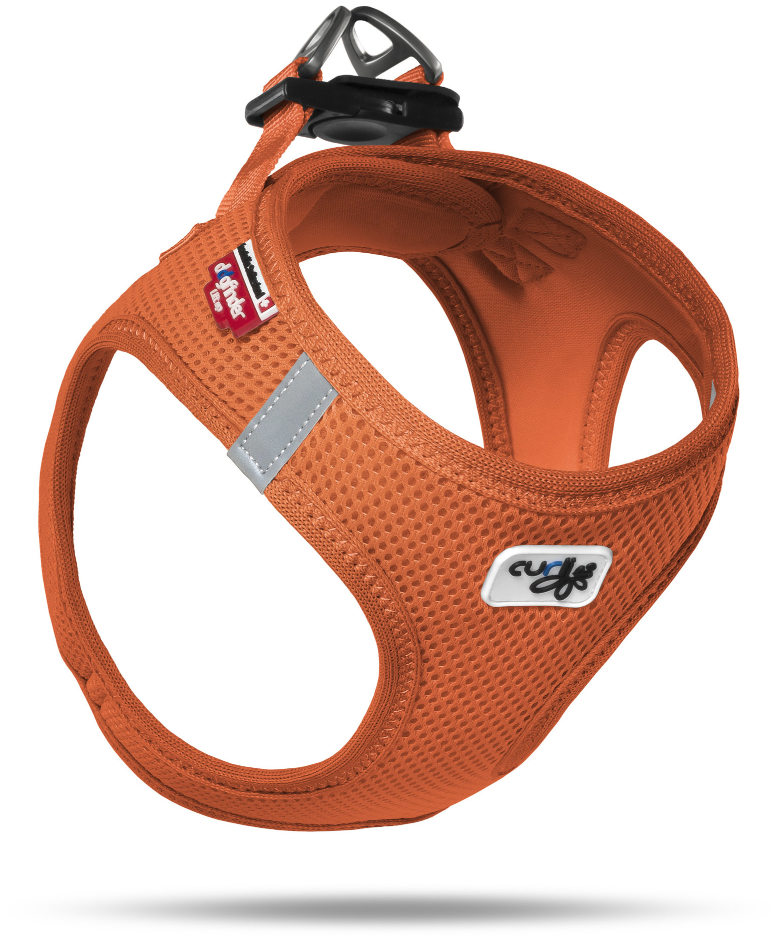 Curli Mesh Dog Harness Color Orange 3 Xs