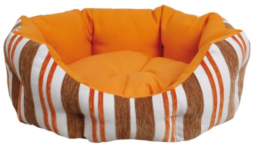 Orange Striped Oval Bed 45cm.