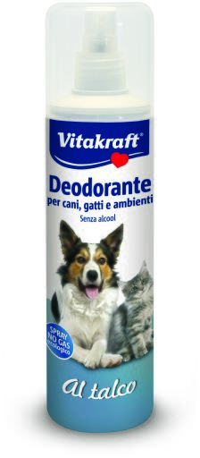 Deodorante spray per cani e gatti con talco