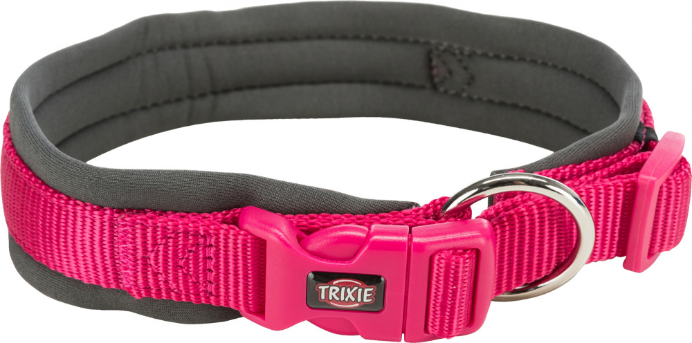 Miscota Trixie Collare in neoprene imbottito Premium Fucsia e Grafite