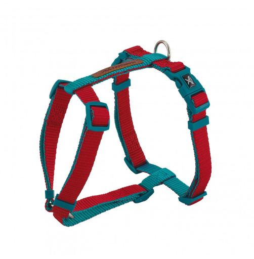 X-Trm Double Premium Harness Red-Turquoise