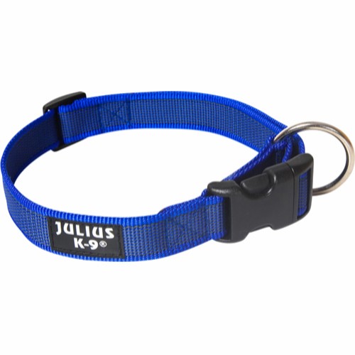 Miscota Julius K9 Collare di nylon con anello blu