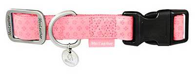 Miscota Nayeco Collare per cani in nylon Macleather rosa