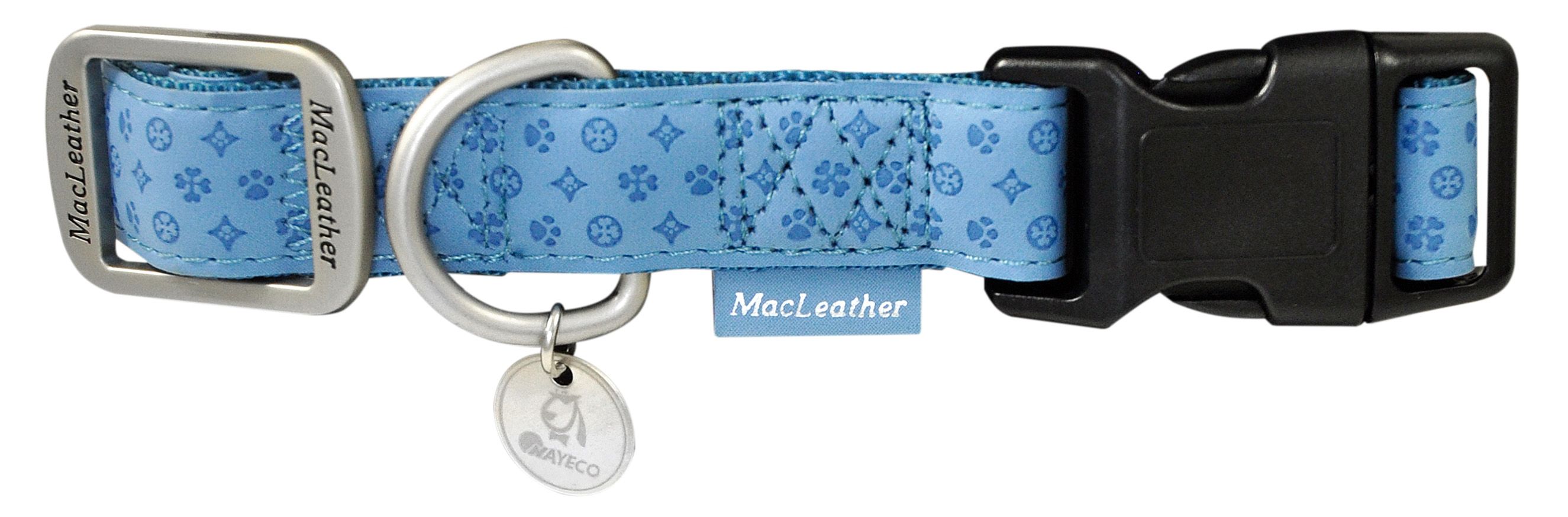 Miscota Nayeco Collare per cani in nylon Macleather Blue