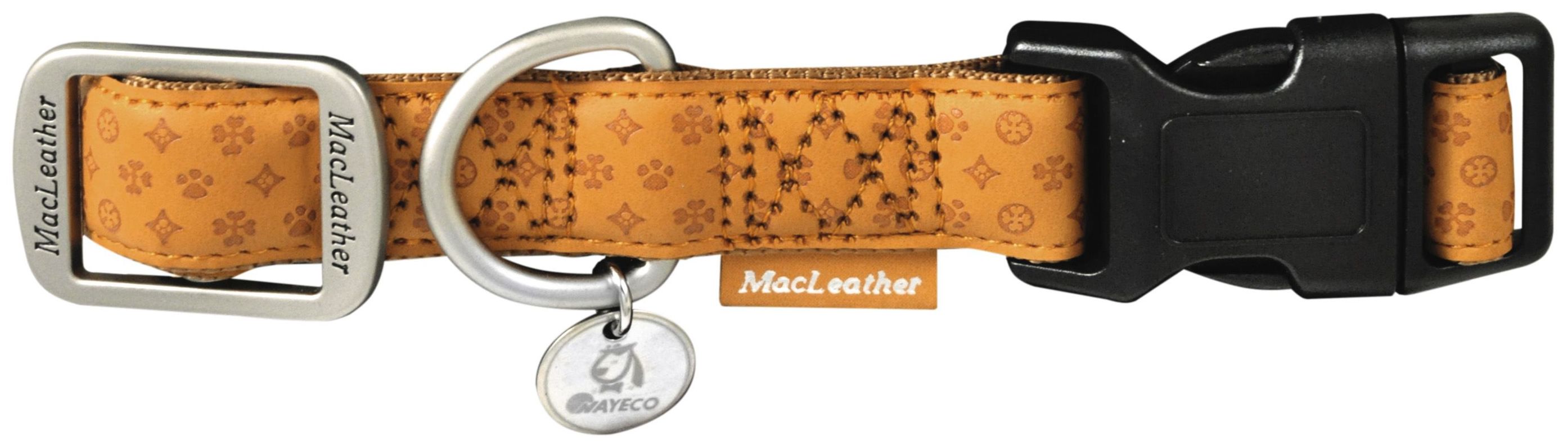 Miscota Nayeco Collare per cani in nylon Macleather marrone