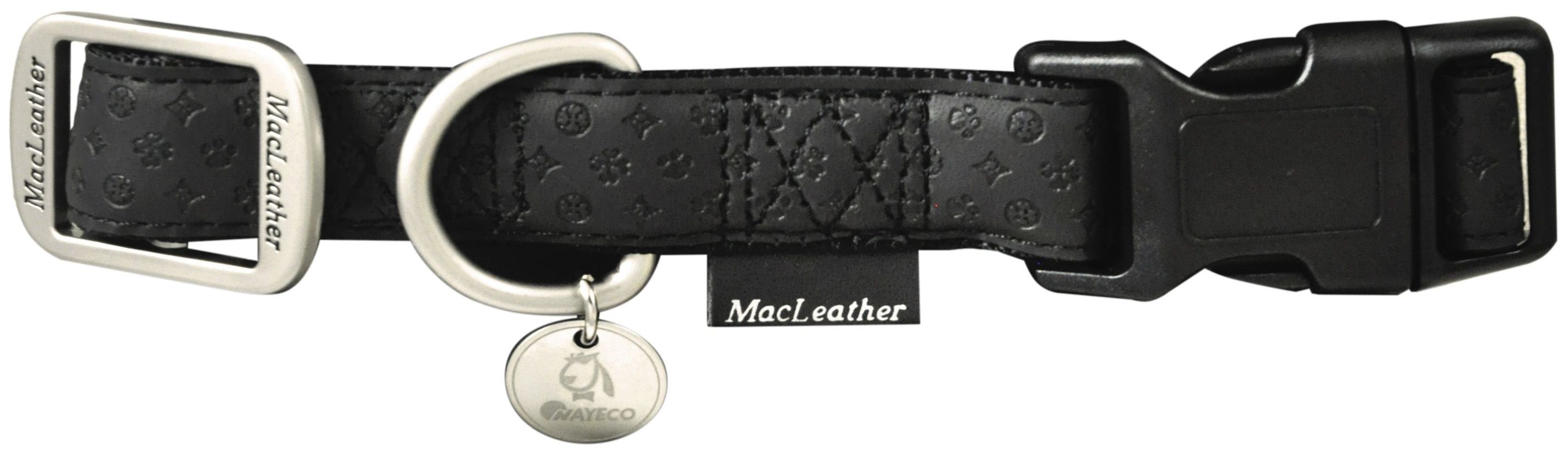 Miscota Nayeco Collare per cani Macleather in nylon nero