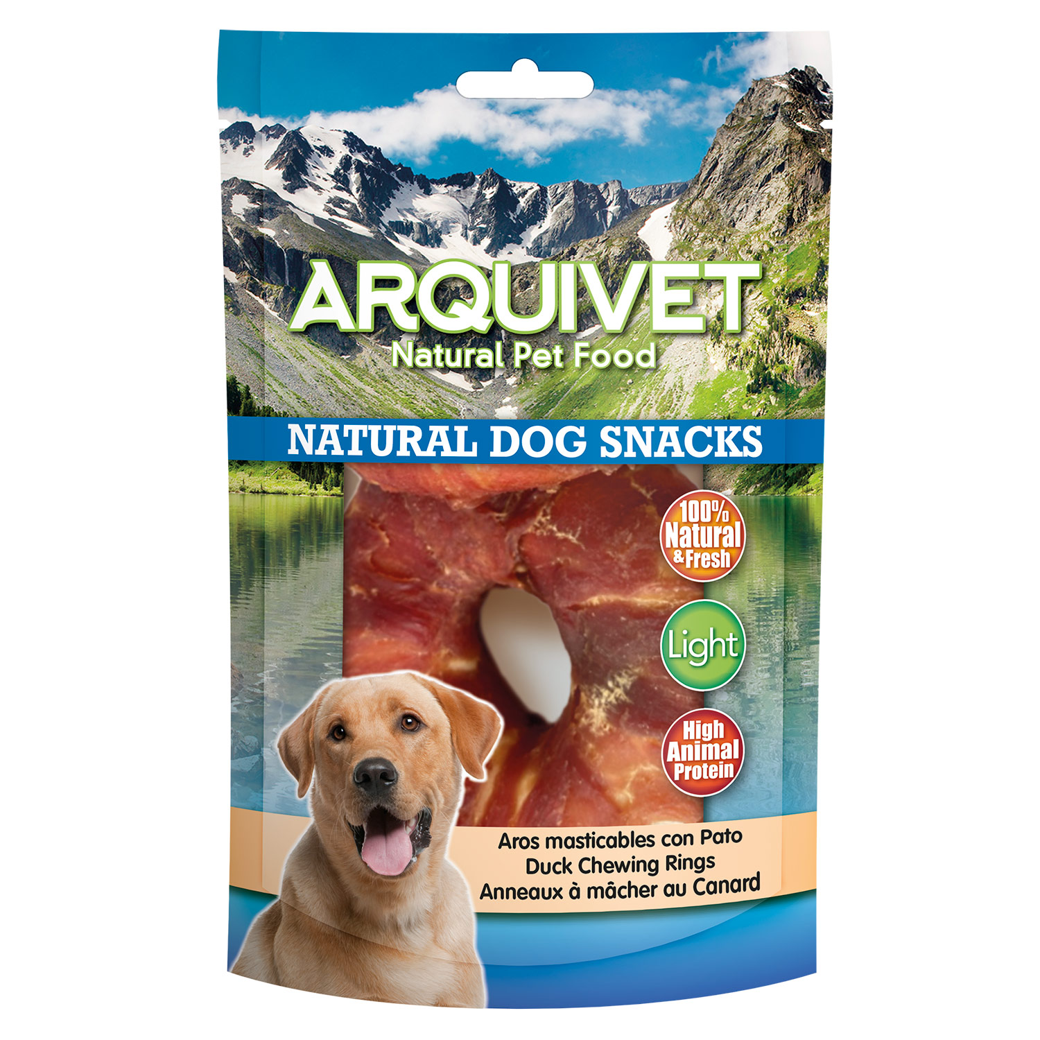 Miscota Arquivet Snack per cani Anelli gommosi per cani con anatra