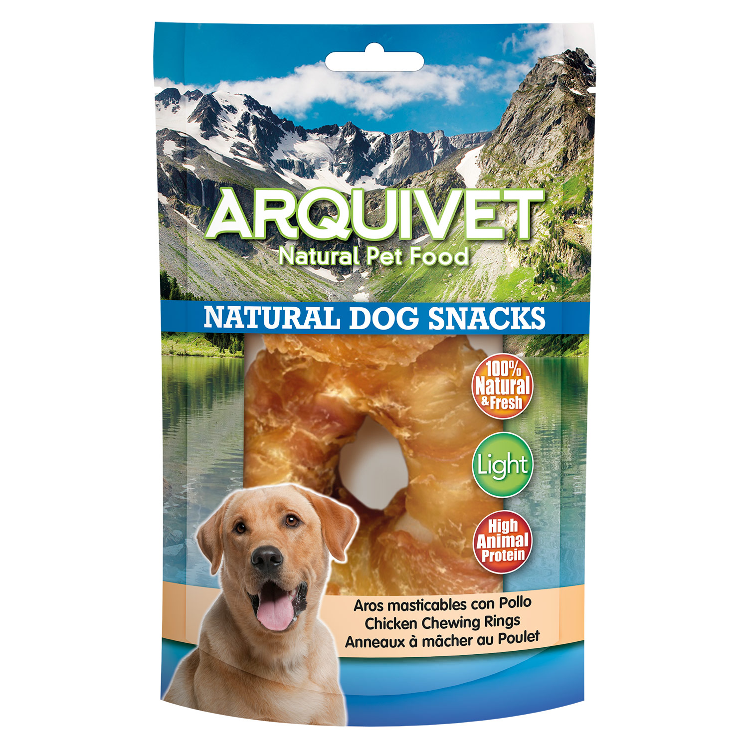 Miscota Arquivet Snack per Cani Anelli Gommosi per Cani con Pollo