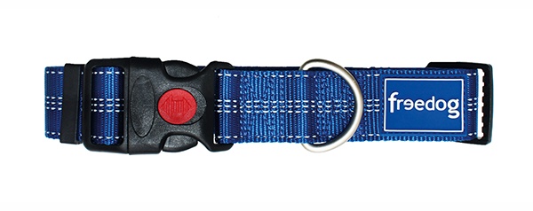 Miscota Freedog Nylon Plus collare riflettente blu