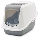 Covered cat litter box with clearance filter