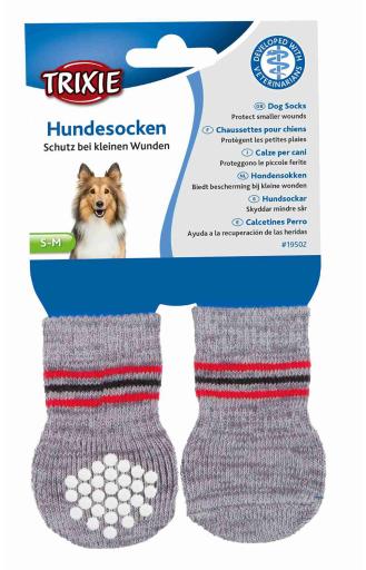 Grey Non Slip Dog Socks