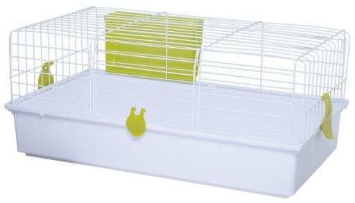 Basic Käfig für Kaninchen und Meerschweinchen Weiß