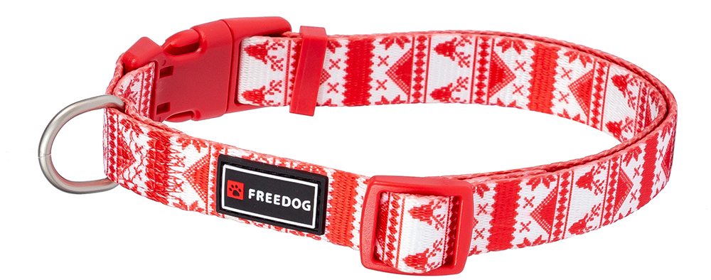 Miscota Freedog Christmas Tree Collar in Red