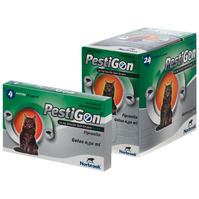 Karizoo Pestigon Spot- On Spot-On pipet voor katten (50mg) 24 Pipetten