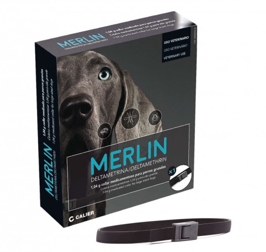 Miscota Calier Collare Antiparassitario Merlin per Cani di Grossa Taglia