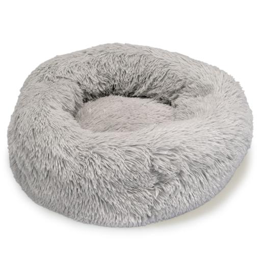 Soft Round Bed Light Gray