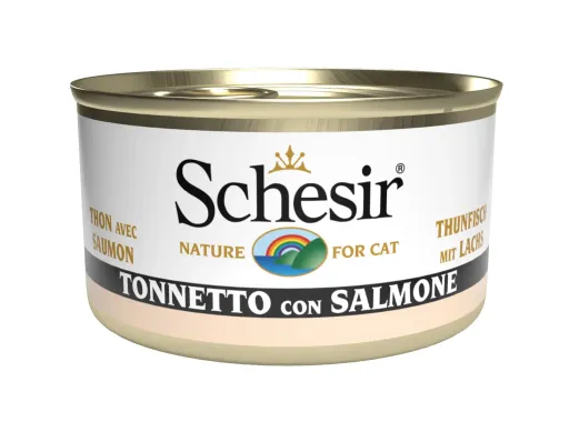 Comida húmeda Schesir atún con salmonete en gelatina