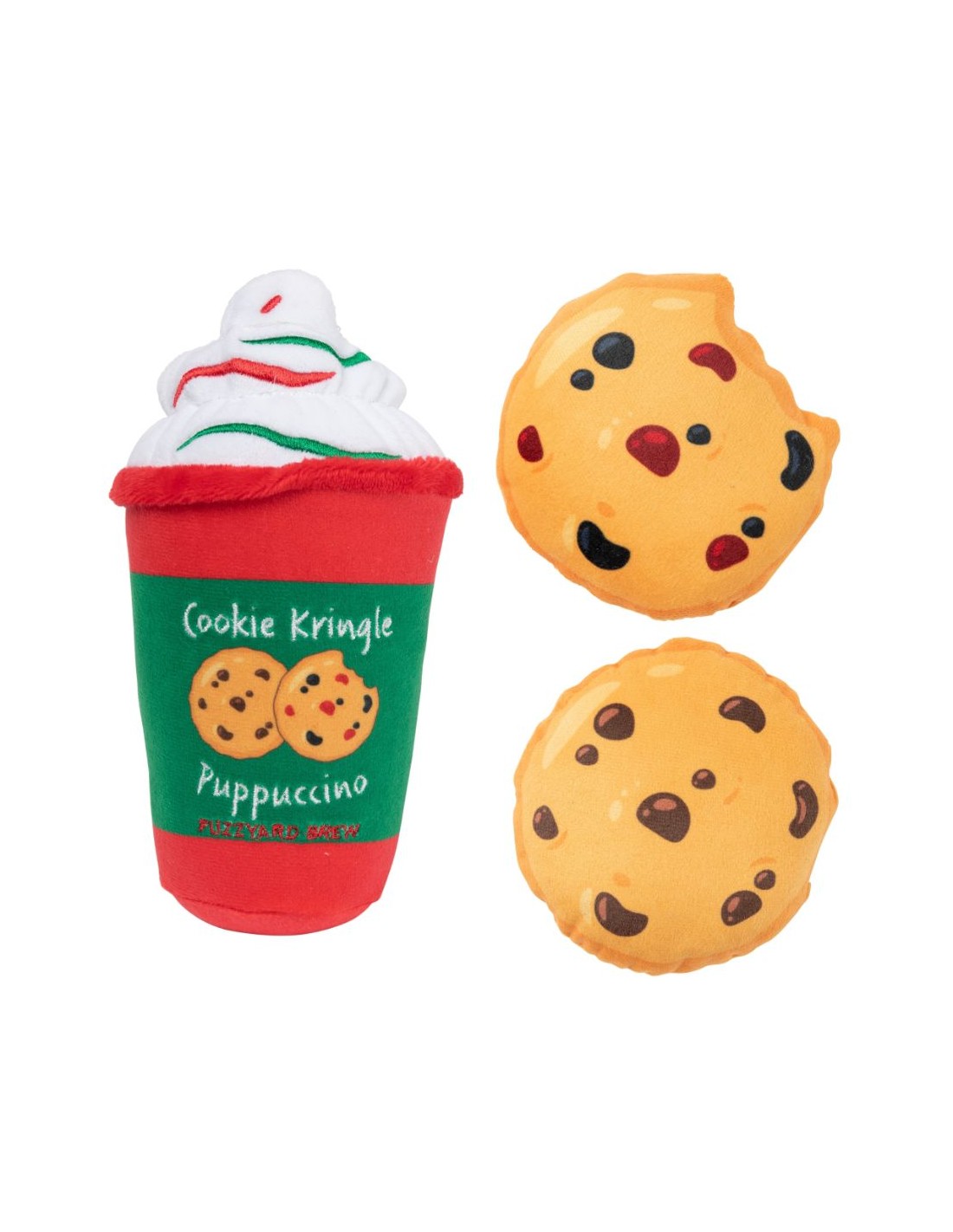 Miscota FuzzYard Peluche Navideño Cookie Kringle Puppuccino & Cookies para Perros