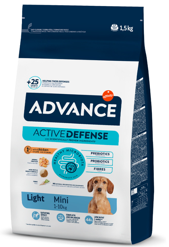 Miscota Advance Pienso Light para Perros Mini de Pollo y Arroz