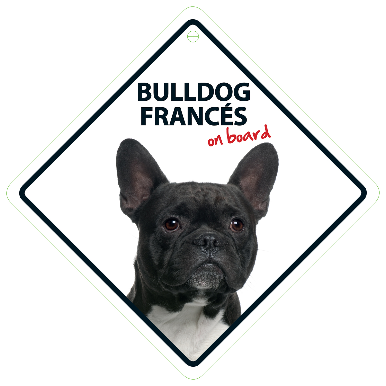 Miscota Magnet & Steel Segnale con moopup 'bulldog francese a bordo'