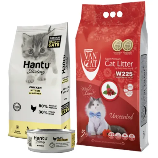 Welcome Pack Kittens: Van Cat Classic Chicken Meal, Chicken Wet Food and Litter