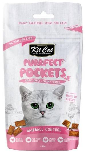 Kit Cat Purrfect Pockets voor haarbalbeheersing 60 GR